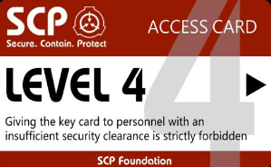 SCP基金会 Level4权限卡