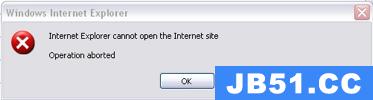 Internet Explorer Error