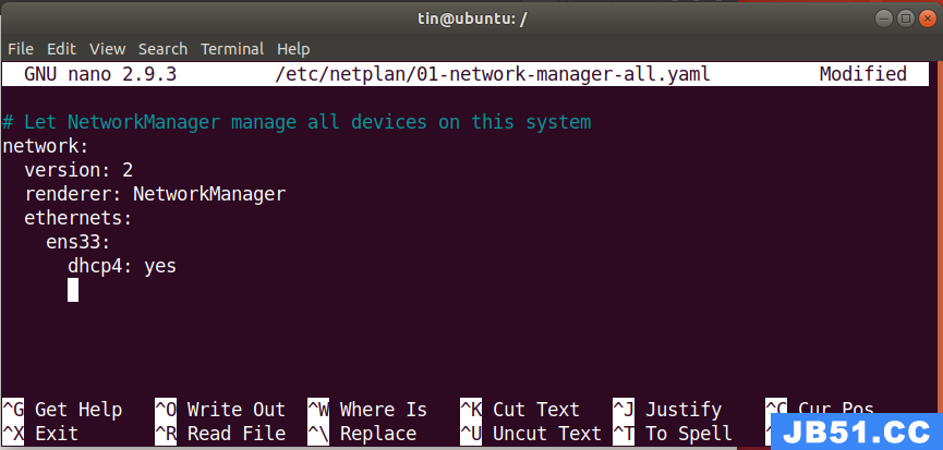 网卡的 Ubuntu DHCP 配置